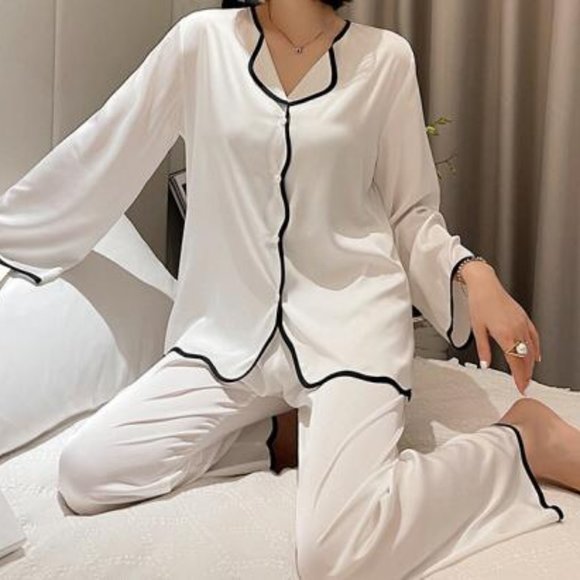 Striped Satin Sleepwear Set