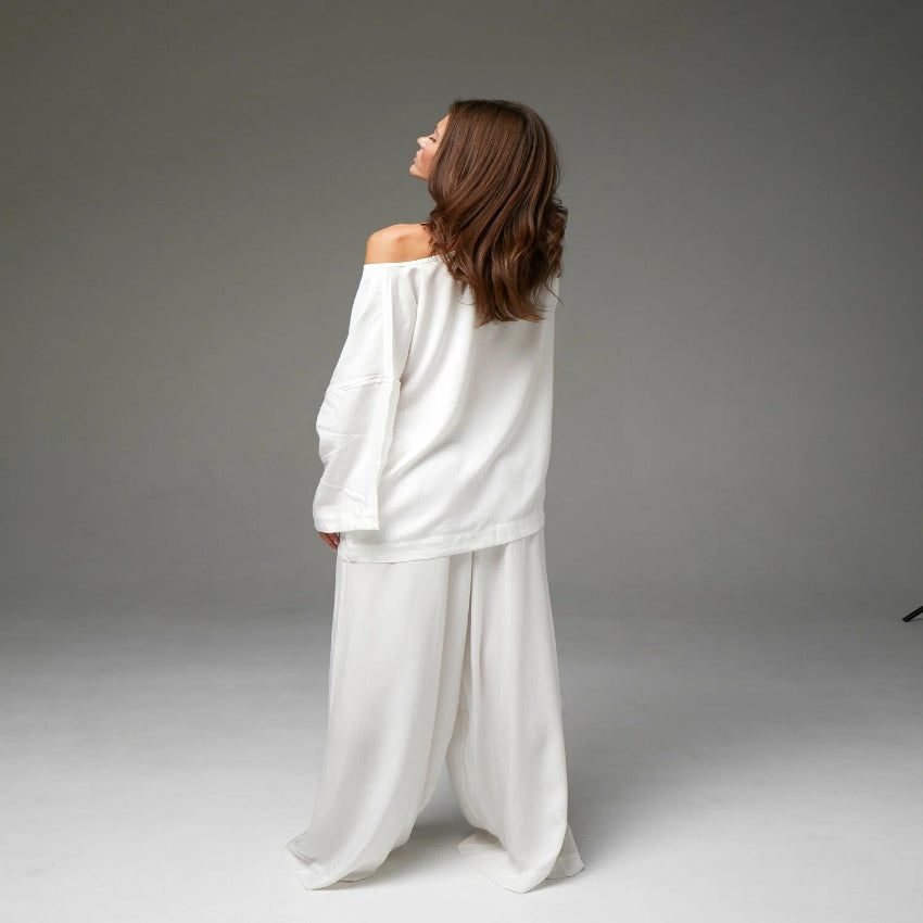 French Style Loose Top and Long Pants Set