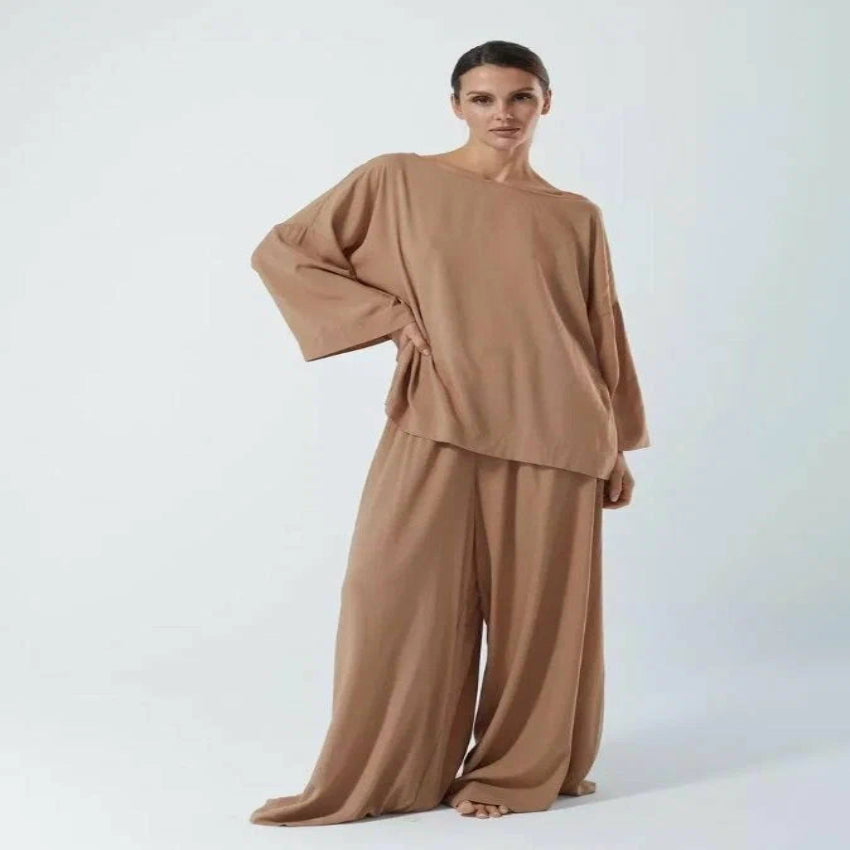 French Style Loose Top and Long Pants Set