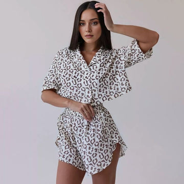Women’s Cotton Printed Shorts Lounge Set