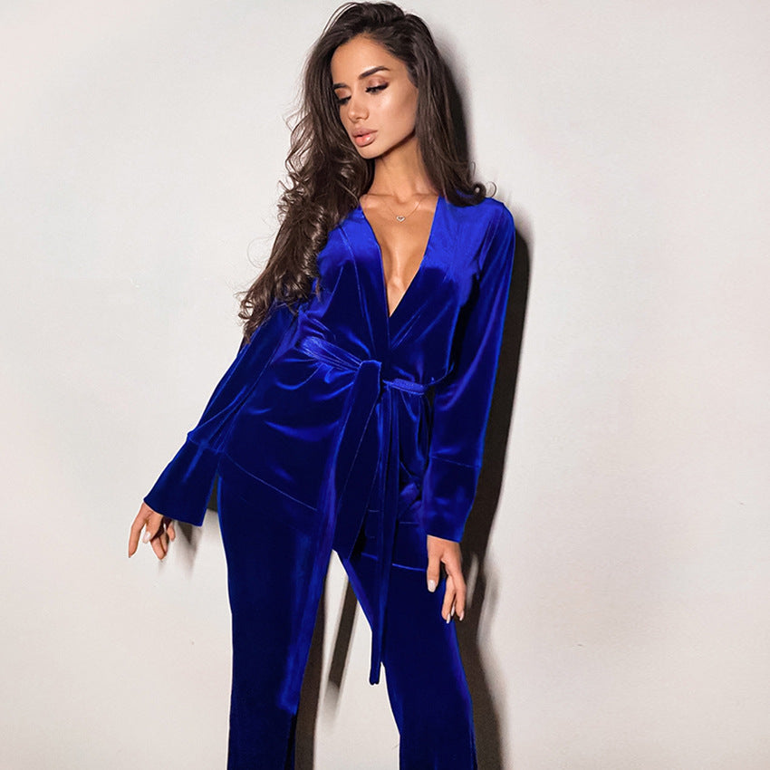 Velvet Luxe Jumpsuit For Women