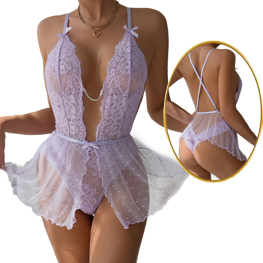 Lavender Lace Fantasy Nightwear Set