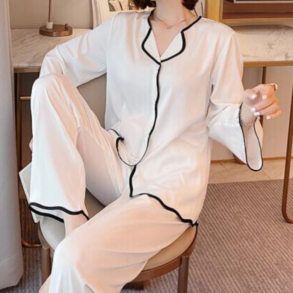 Striped Satin Sleepwear Set