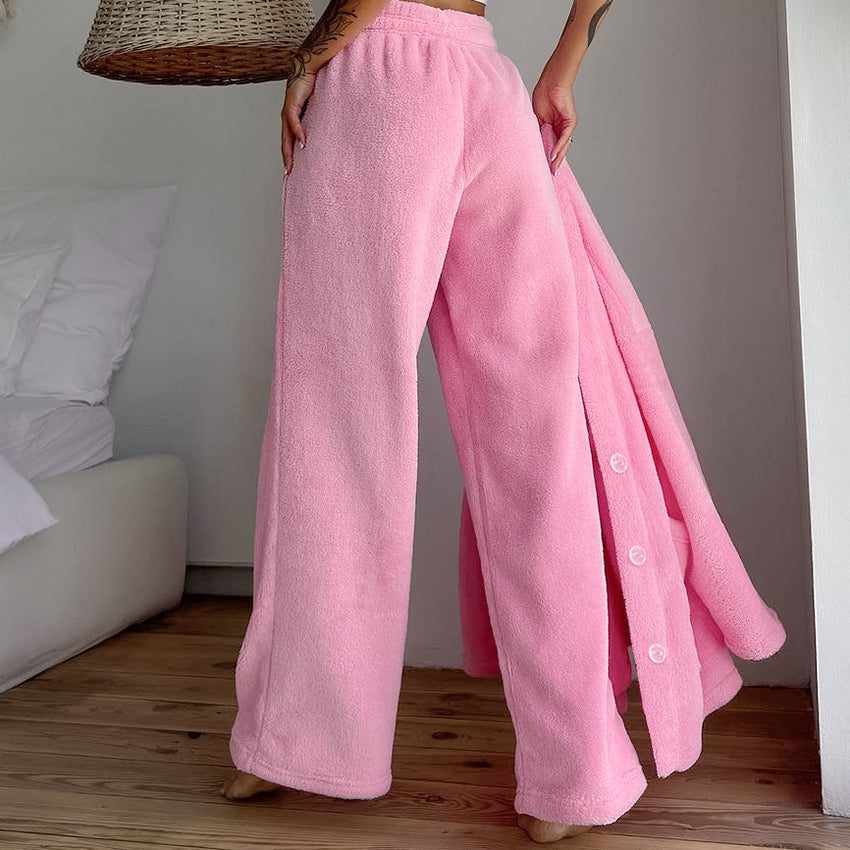 Cozy Fleece Pajama Set For Women