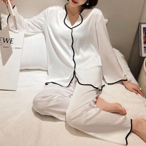 Striped Satin Sleepwear Set