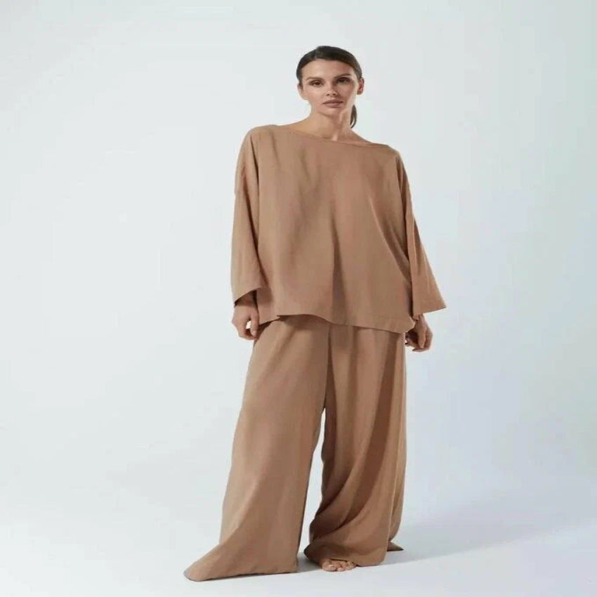 French Style Loose Top and Long Pants Set