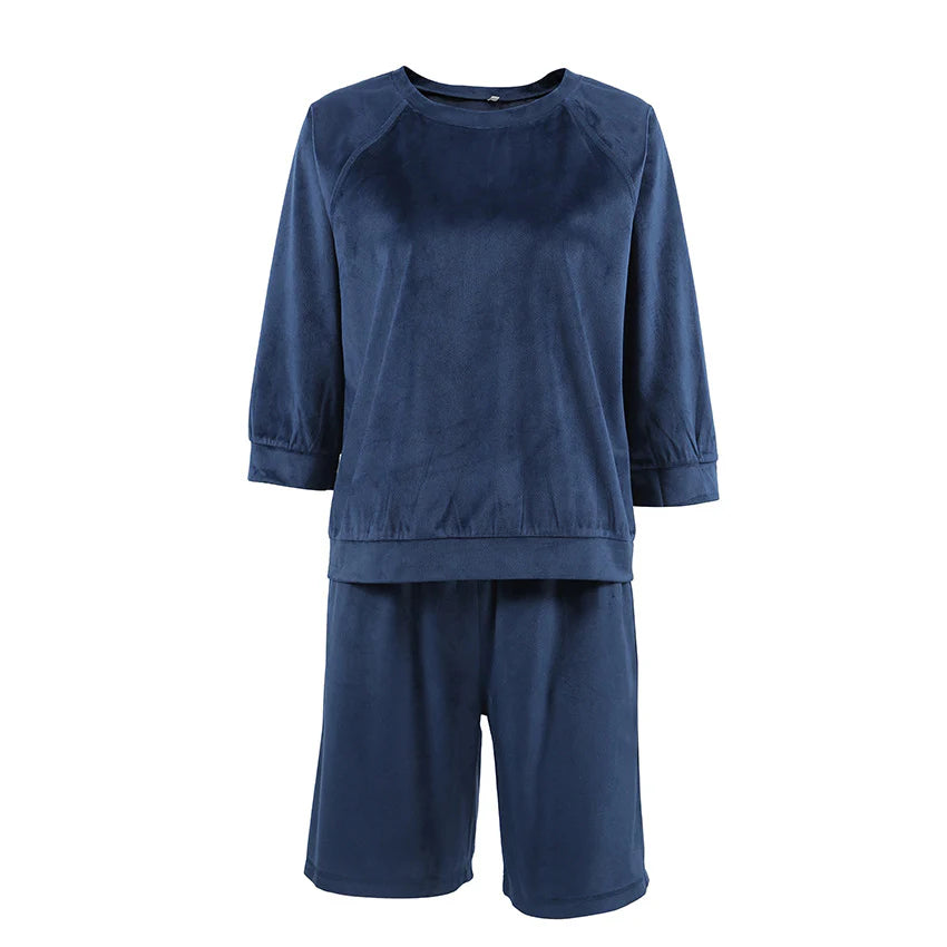Cozy Comfort Women's Pajama Set – Soft Velour Night Wear
