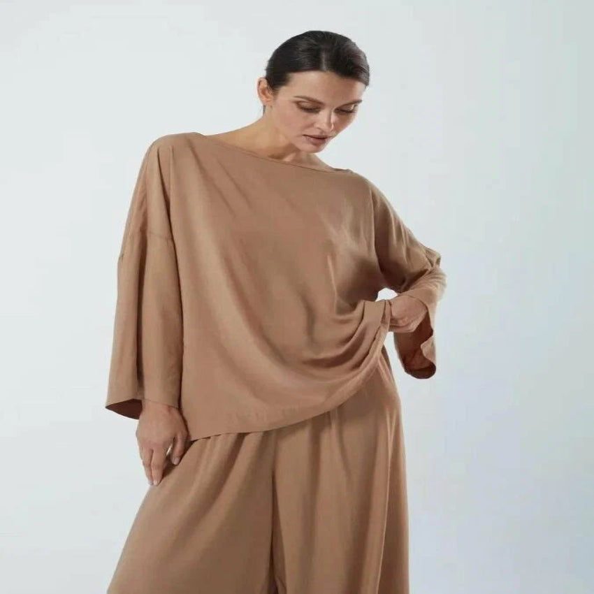 French Style Loose Top and Long Pants Set