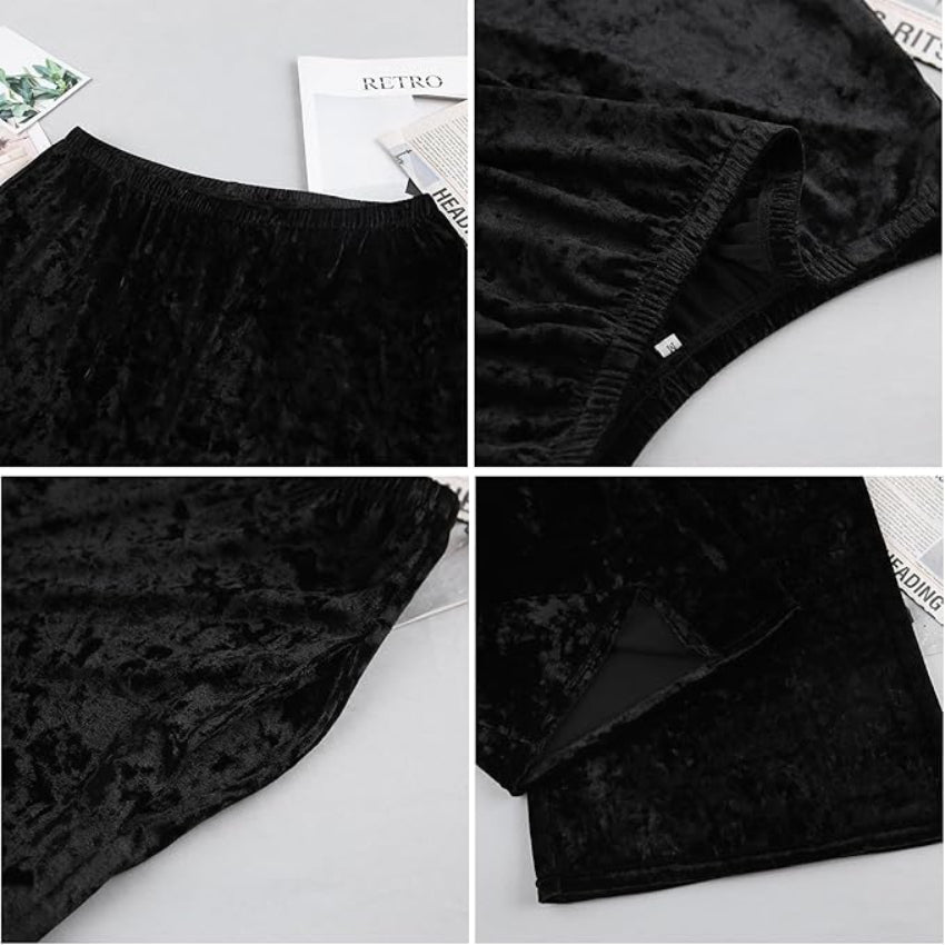 Black Velvet Luxe Pajama Set