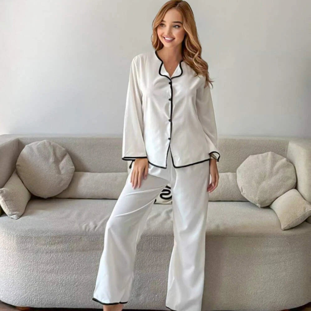 Striped Satin Sleepwear Set