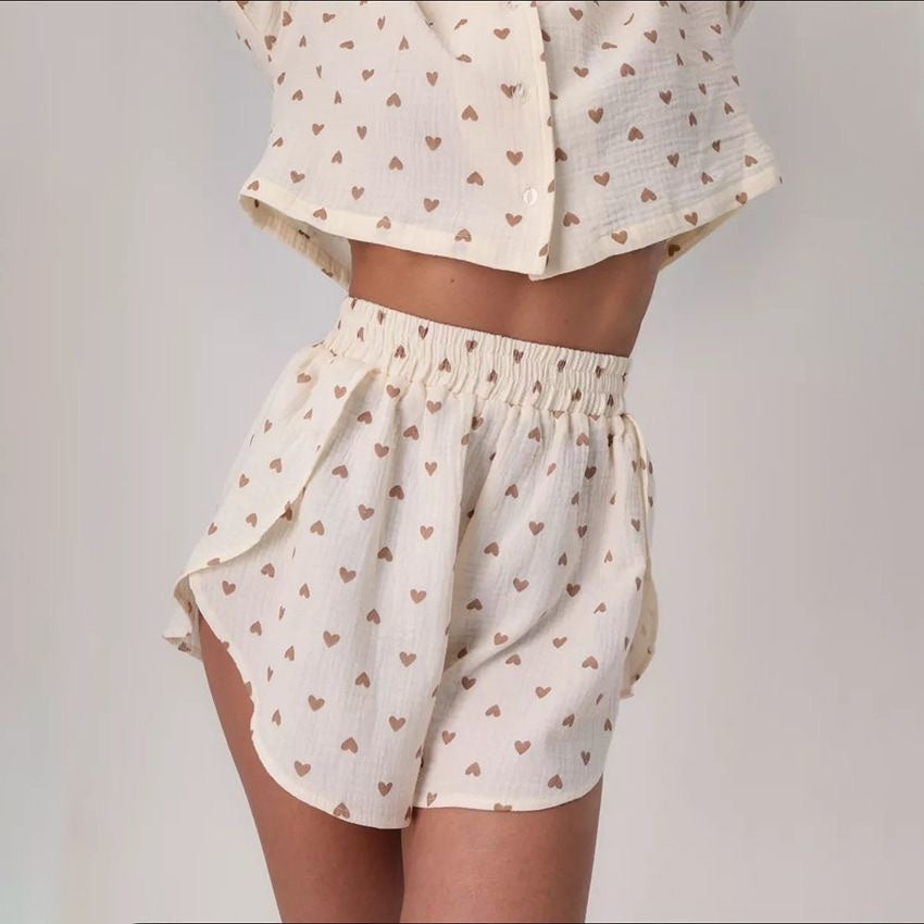 Women’s Cotton Printed Shorts Lounge Set