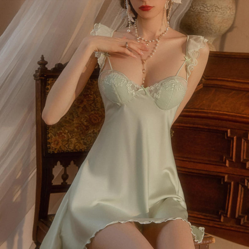 Silky Midnight Cross-Back Nightwear