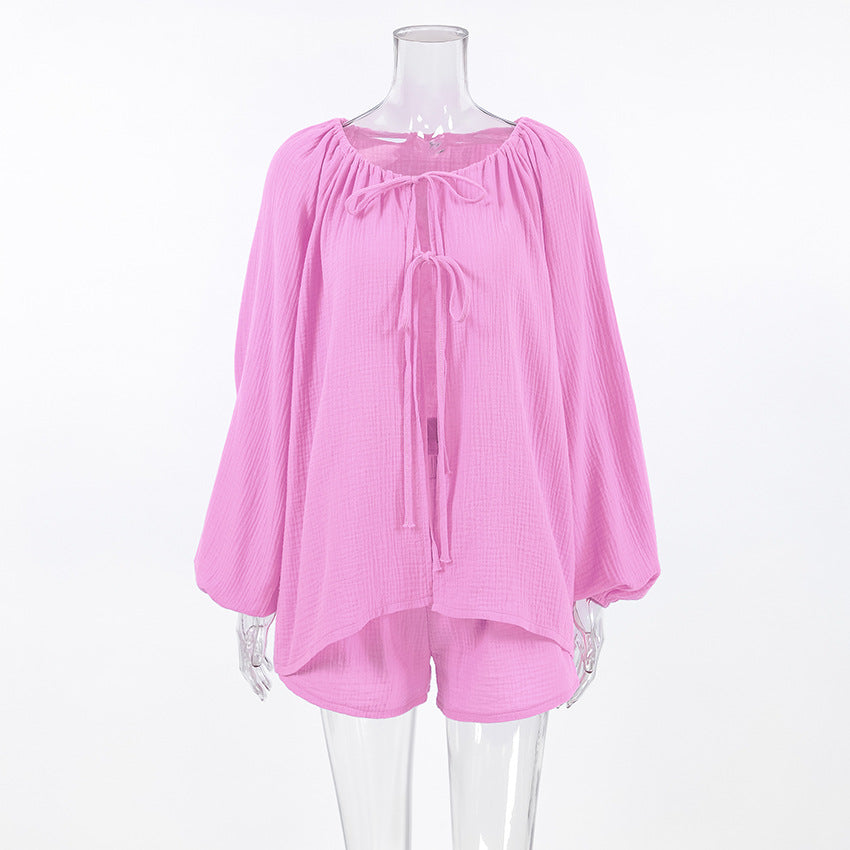 Blossom Breeze Soft Muslin 2-Piece Lounge Set