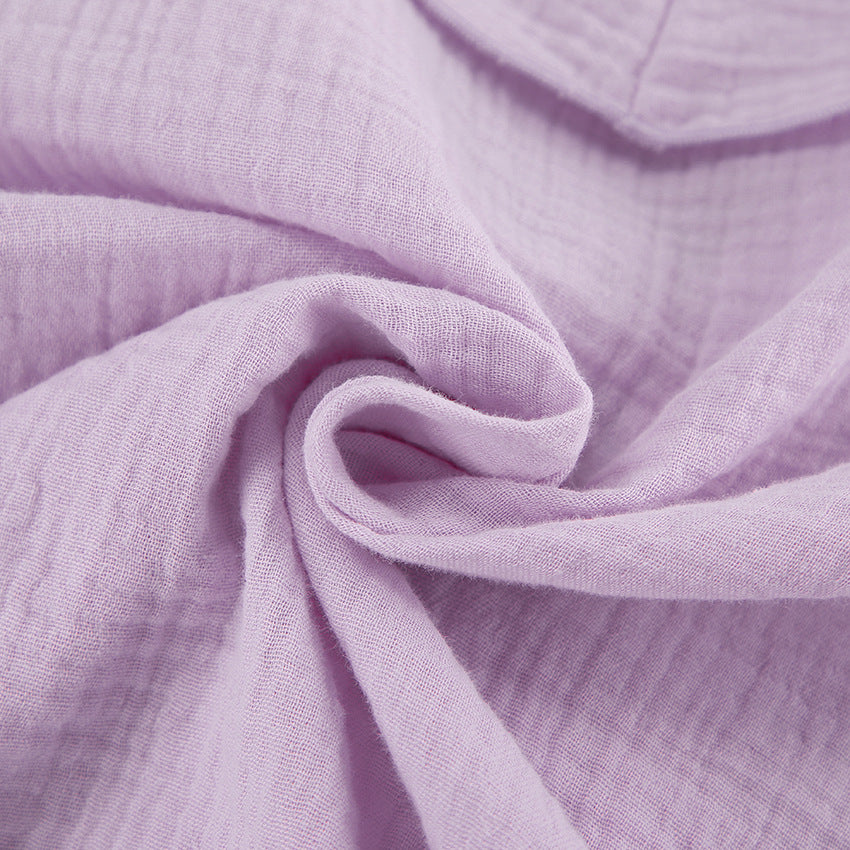 Lavender Ruffle Tie-Front Lounge Set