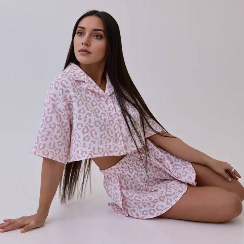 Women’s Cotton Printed Shorts Lounge Set