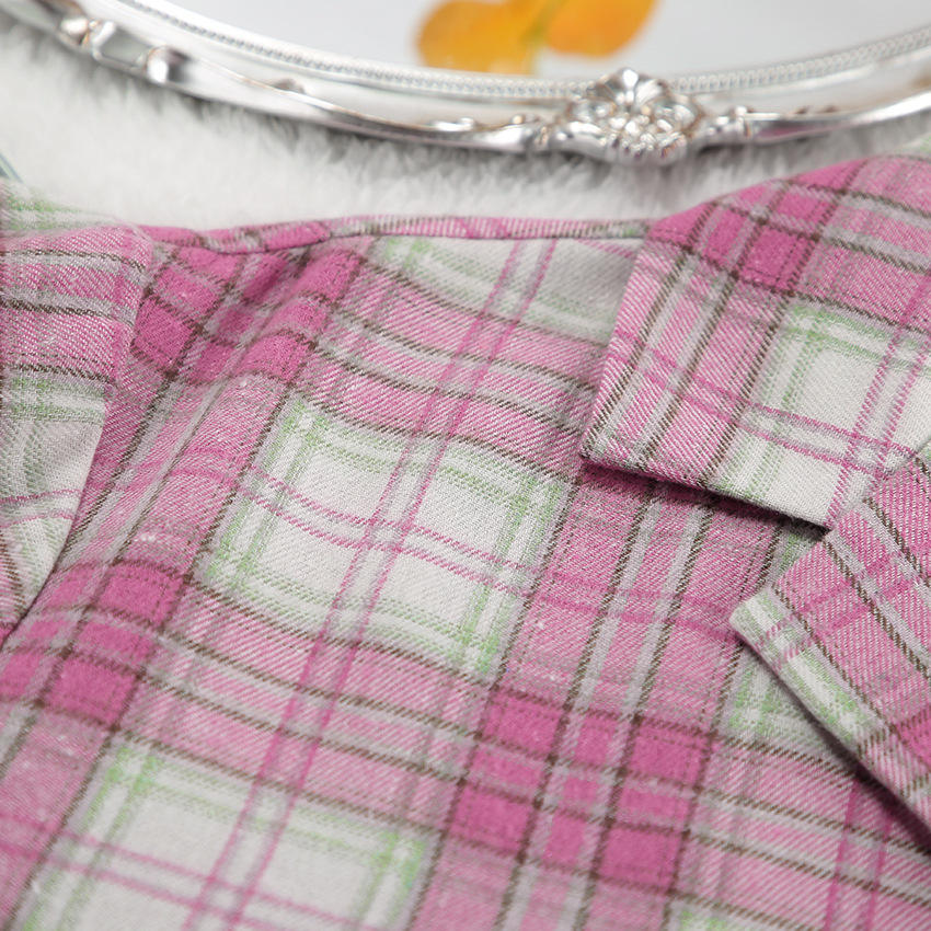 Cotton Pajama Set – Button Down Top & Pants