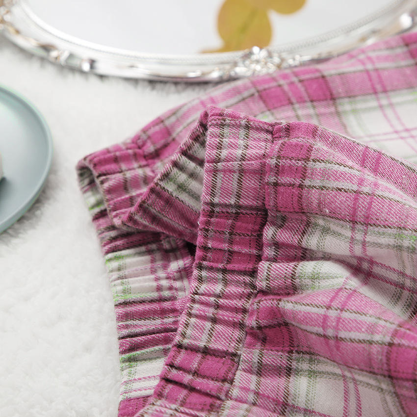 Cotton Pajama Set – Button Down Top & Pants